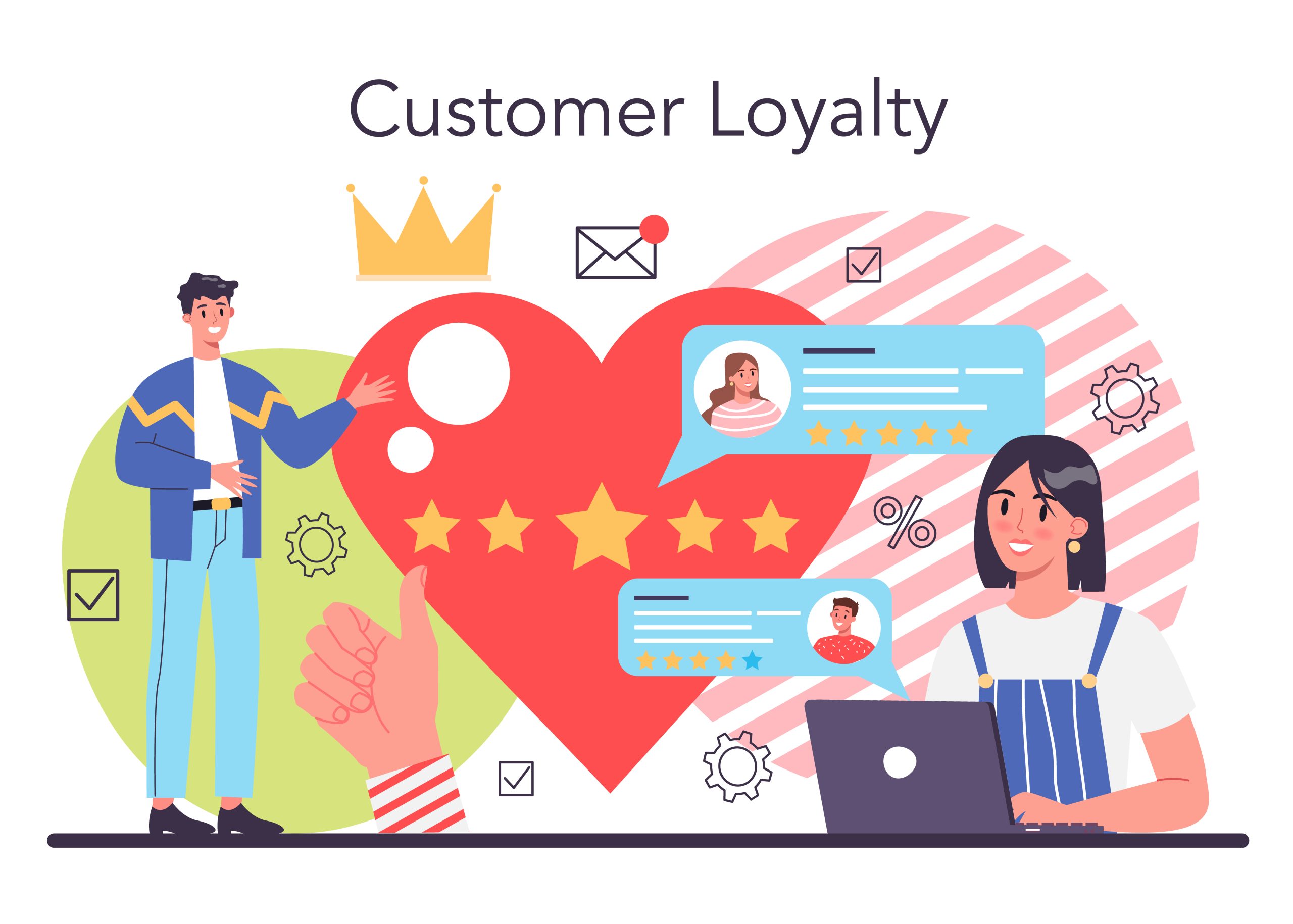 Customer loyalty concept. Marketing program development for client retention